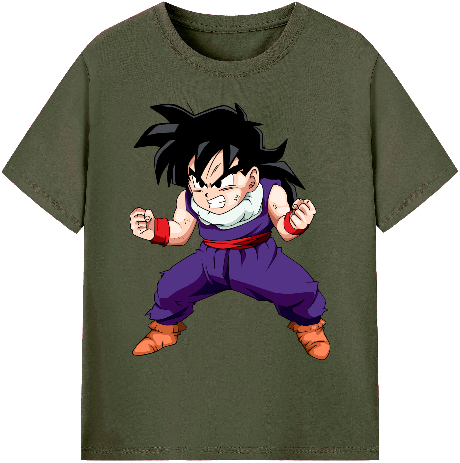 （画像用） ドラゴンボール 孫 悟飯（そんごはん）DRAGON BALL Son Gohan 綿100％ メンズ半袖Tシャツ｜肌触りやわらか＆通気性